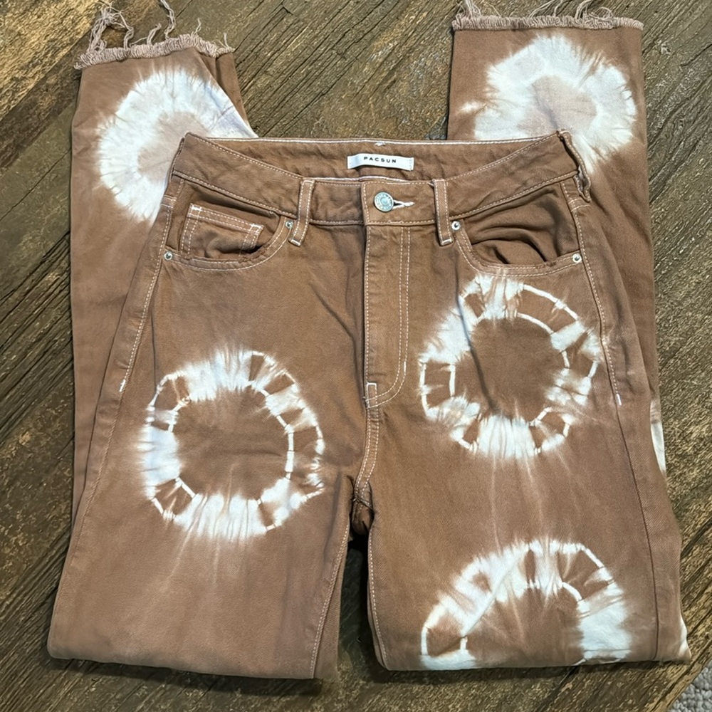 Pacsun Eco Tan Tie-Dyed‎ Mom Jeans - Picture 5 of 13